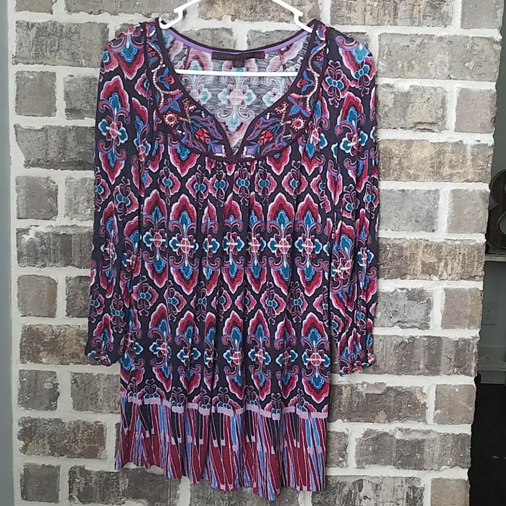 ❤A Common Thread Multicolored Tunic